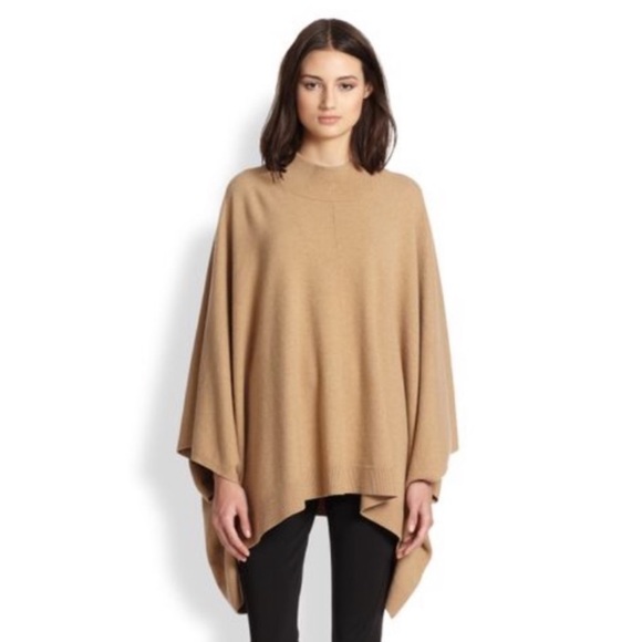 Theory Sweaters - Theory Florencio Poncho Camel Color Soft Comfortable One Size Fits Oversized